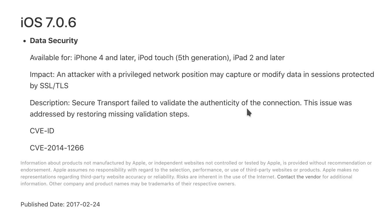 About the security content of iOS 7.0.6